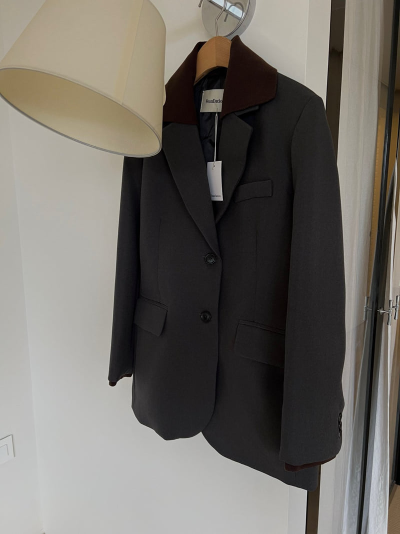 Foundation - Korean Women Fashion - #romanticstyle - Cigarette Blazer Jacket (Detachable Collar) - 5