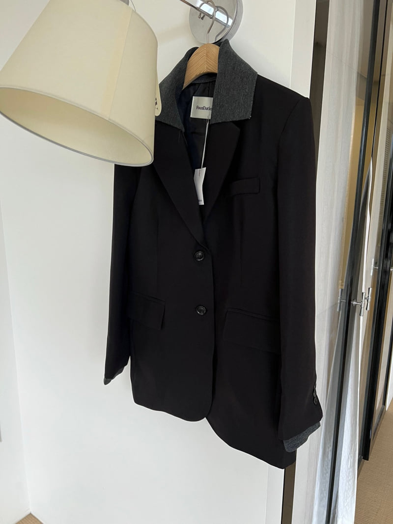 Foundation - Korean Women Fashion - #shopsmall - Cigarette Blazer Jacket (Detachable Collar) - 6