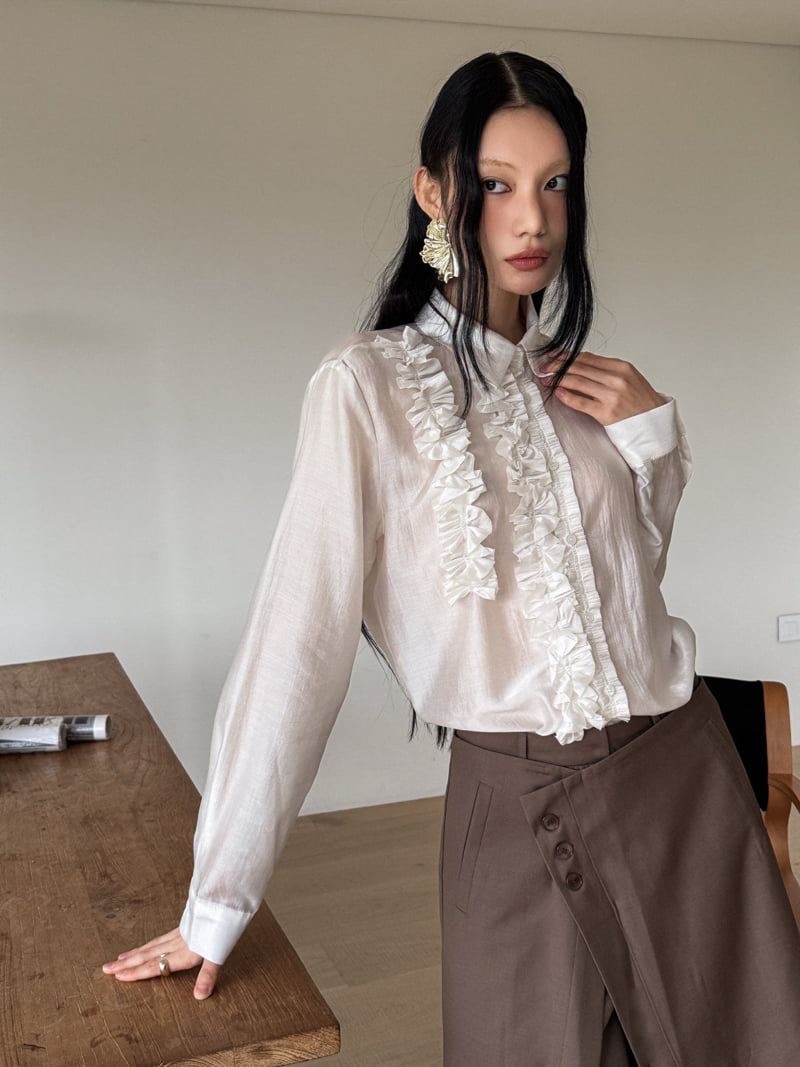 Foundation - Korean Women Fashion - #thelittlethings - Rose Shirring Blouse - 5