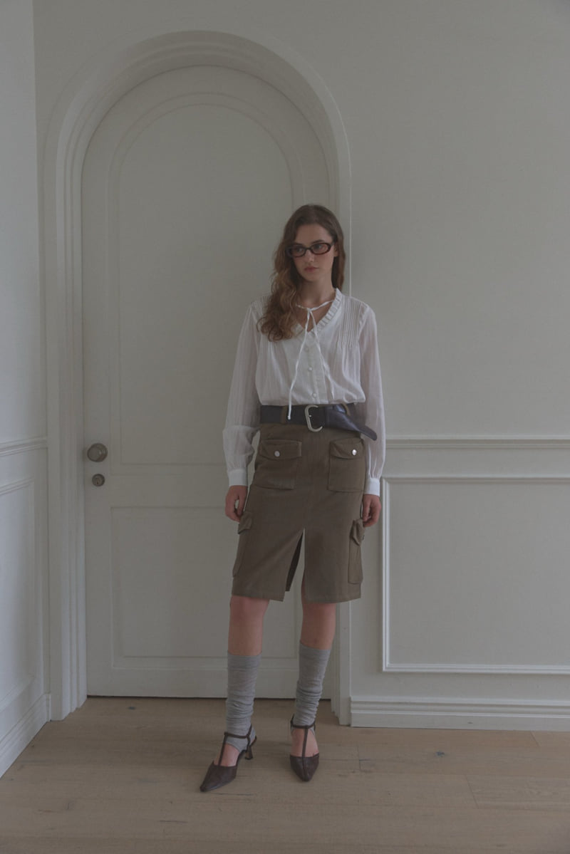 Foundation - Korean Women Fashion - #womensfashion - Brick Cargo Skirt - 9