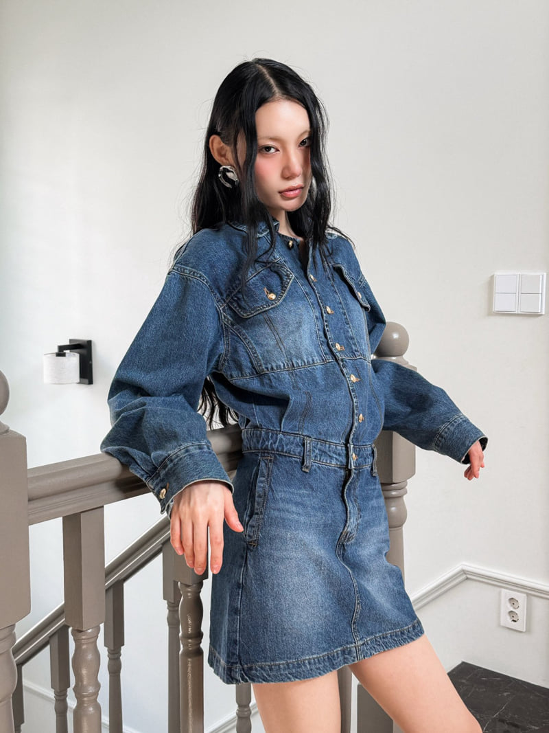 Foundation - Korean Women Fashion - #womensfashion - Lauren Denim One-Piece - 6