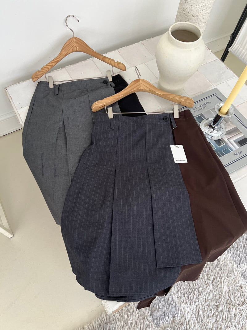Foundation - Korean Women Fashion - #womensfashion - Mild Wrap Skirt - 3