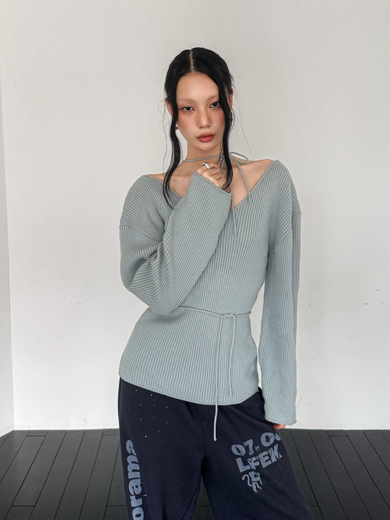 Foundation - Korean Women Fashion - #womensfashion - Karen V Neck Knit - 11