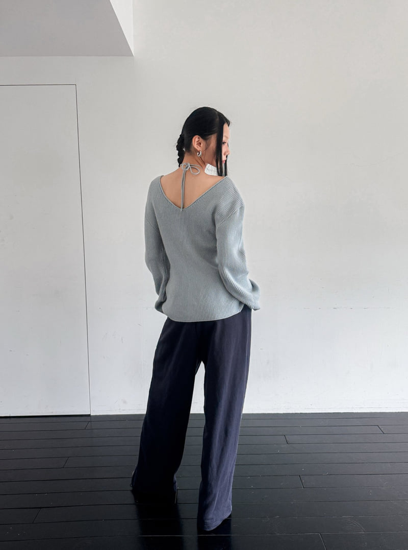 Foundation - Korean Women Fashion - #womensfashion - Karen V Neck Knit - 9