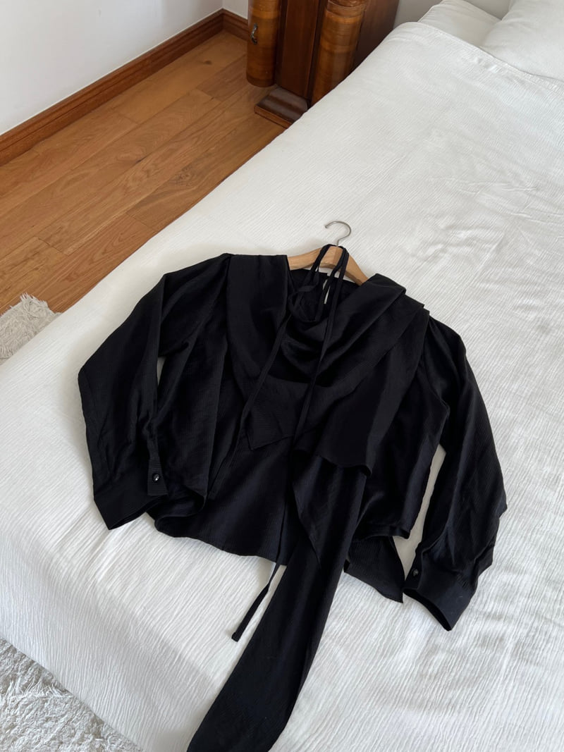 Foundation - Korean Women Fashion - #momslook - Scarf Blouse - 4