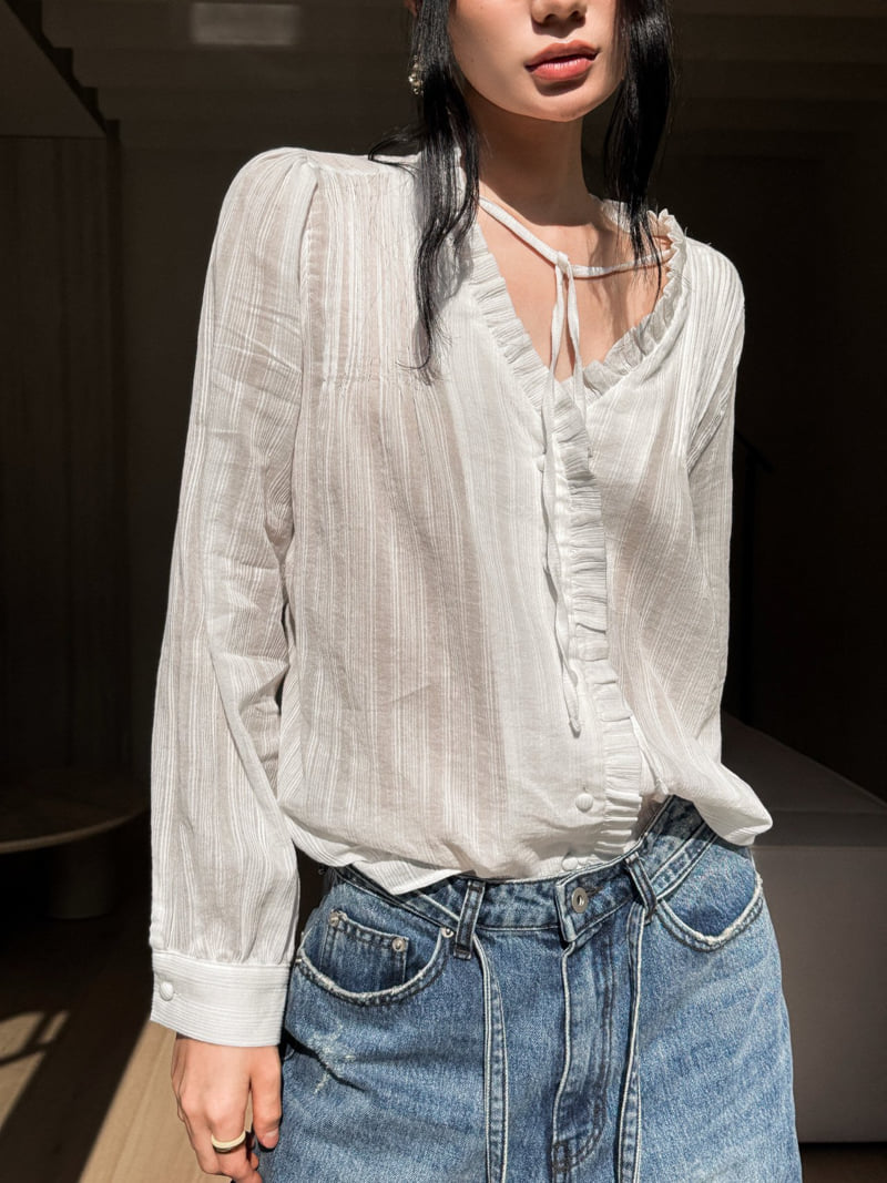 Foundation - Korean Women Fashion - #womensfashion - Lea Pintuck Blouse - 2