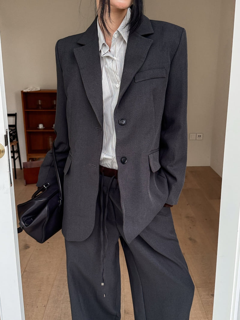 Foundation - Korean Women Fashion - #womensfashion - Cigarette Blazer Jacket (Detachable Collar) - 10