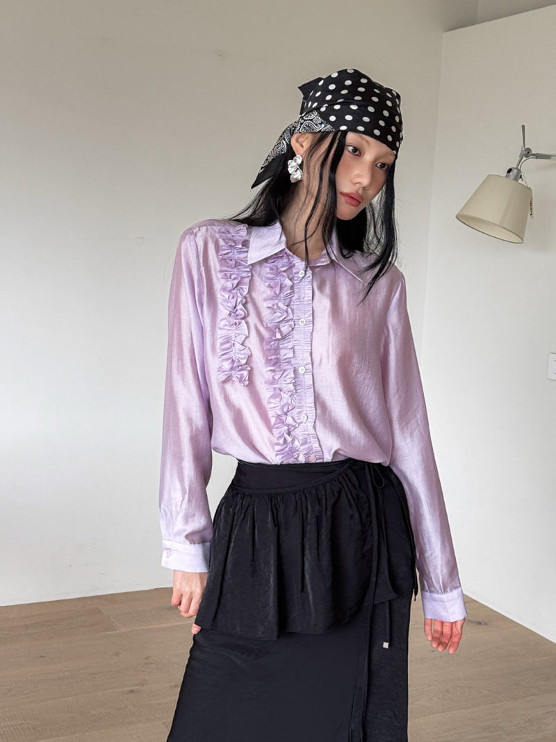 Foundation - Korean Women Fashion - #womensfashion - Rose Shirring Blouse - 11