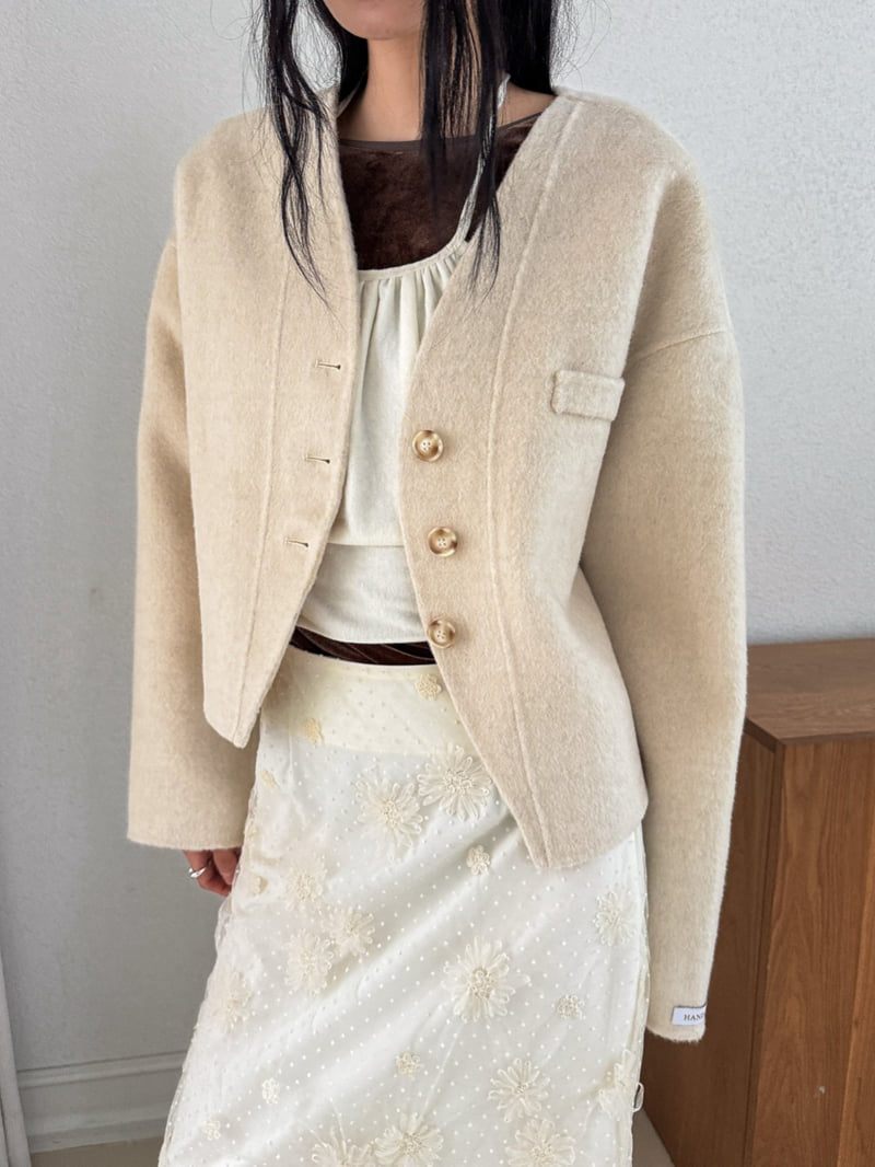 Foundation - Korean Women Fashion - #womensfashion - Woolly Handmade Short Jacket - 6