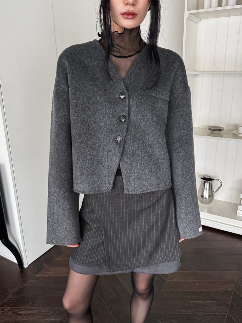 Foundation - Korean Women Fashion - #womensfashion - Woolly Handmade Short Jacket - 8