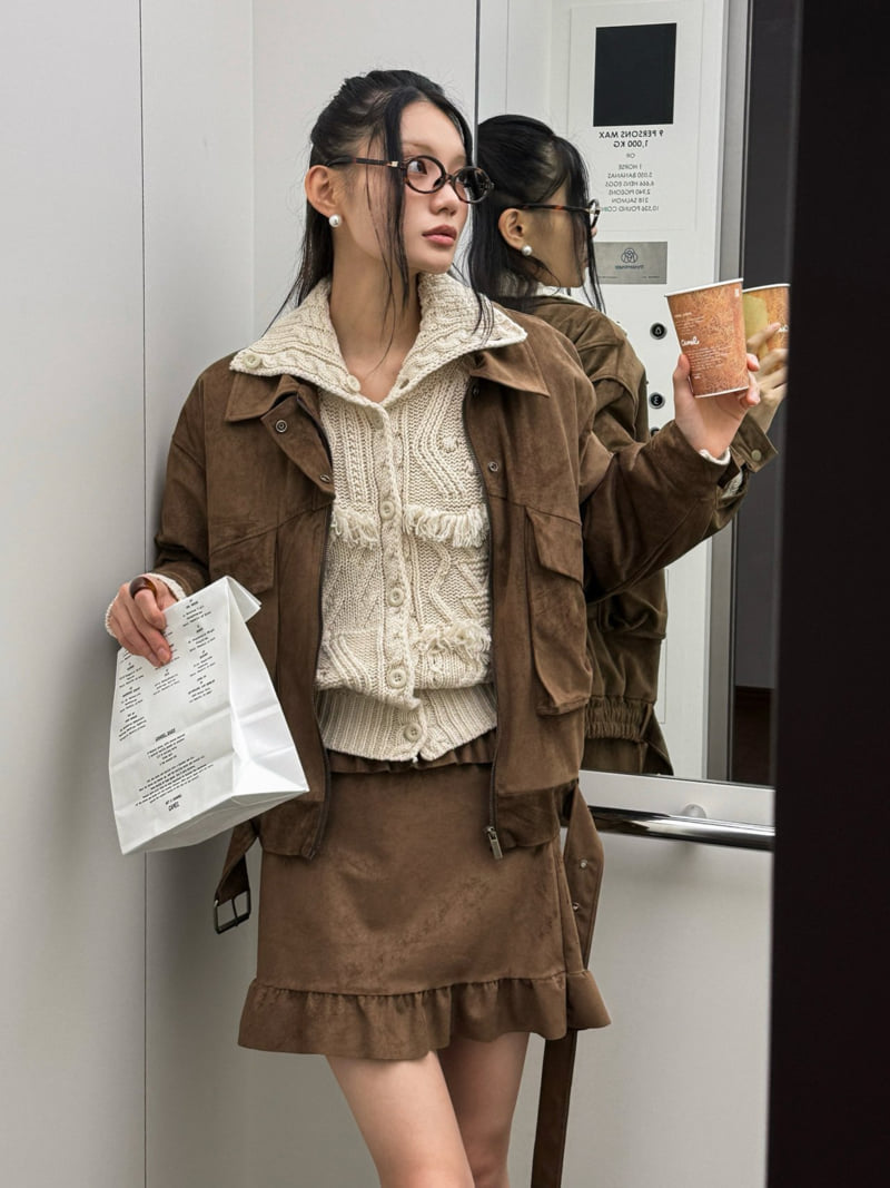 Foundation - Korean Women Fashion - #womensfashion - Bread Suede Set - 9