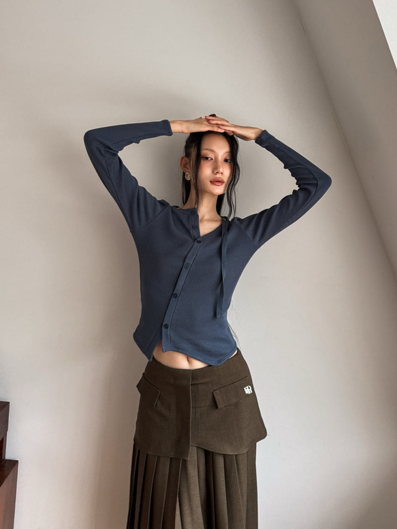 Foundation - Korean Women Fashion - #momslook - Jay D-Ring Ribbed Tee - 4