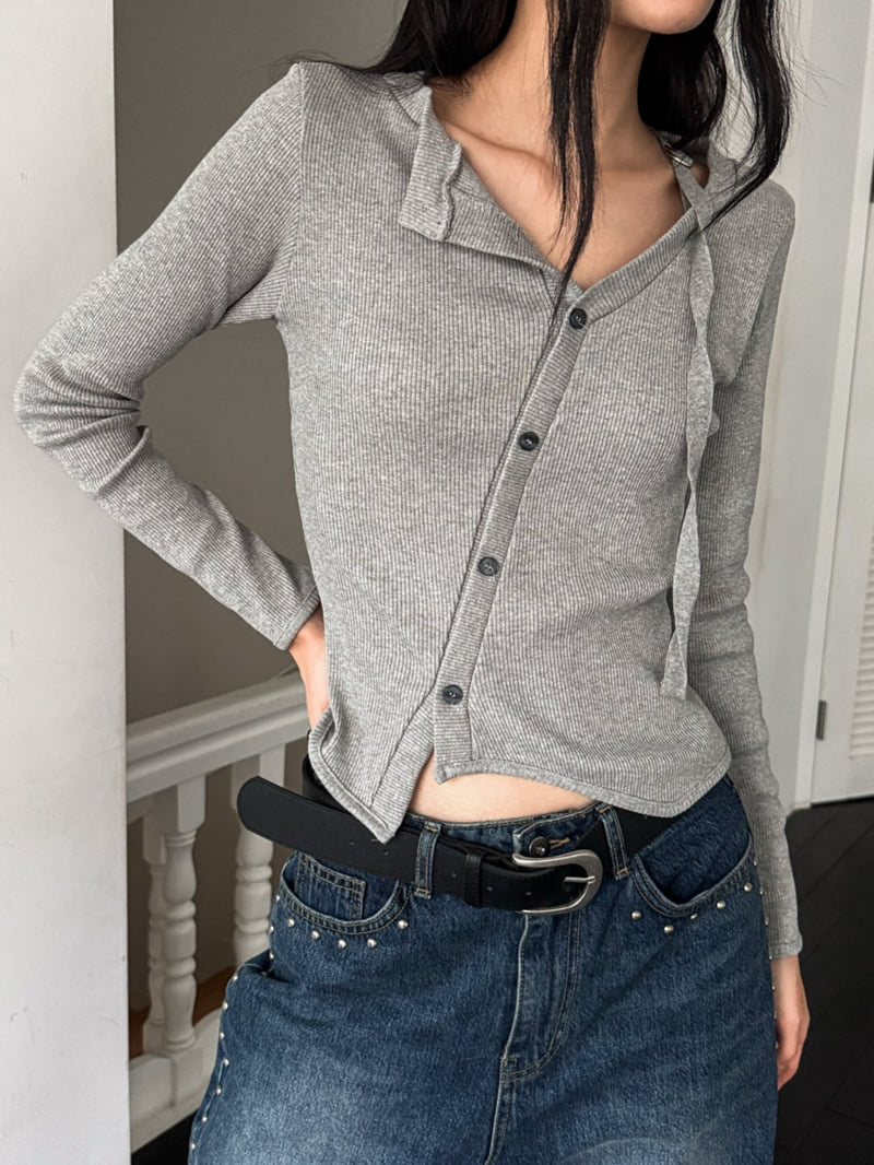 Foundation - Korean Women Fashion - #womensfashion - Jay D-Ring Ribbed Tee - 8