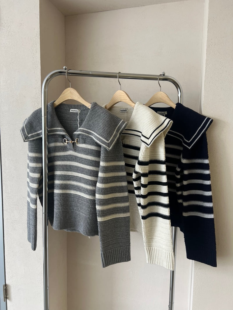 Foundation - Korean Women Fashion - #womensfashion - Urban Sailor Buckle Knit
