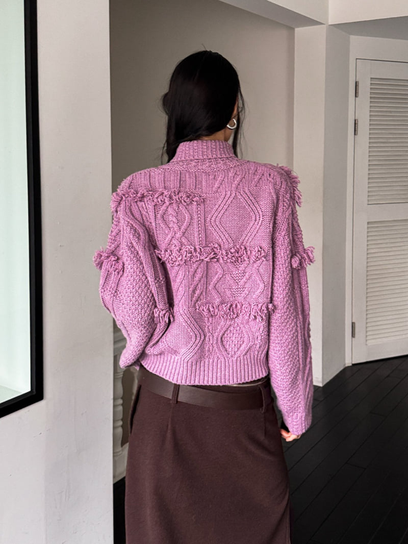 Foundation - Korean Women Fashion - #womensfashion - Forming Tassel Cardigan - 10