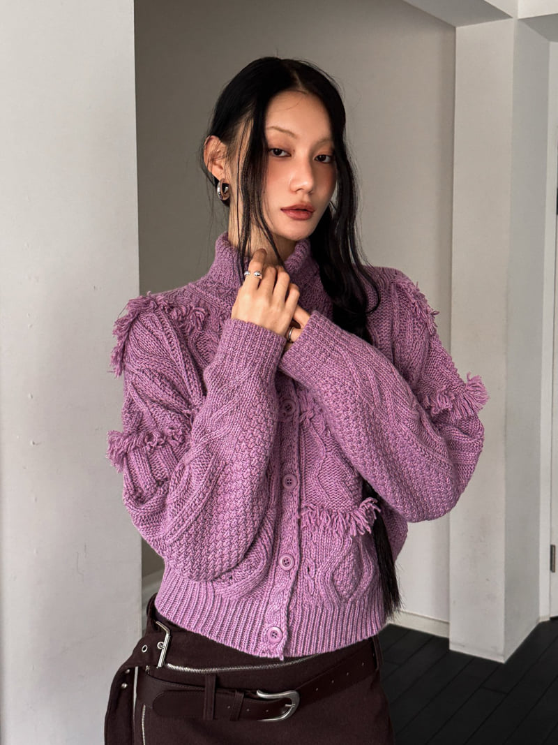 Foundation - Korean Women Fashion - #womensfashion - Forming Tassel Cardigan - 12