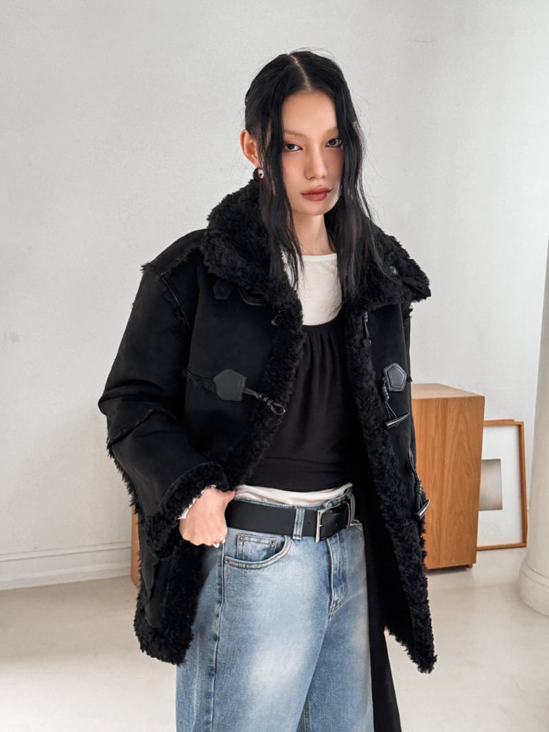 Foundation - Korean Women Fashion - #womensfashion - Hazel Reversible Shearling Jacket - 11