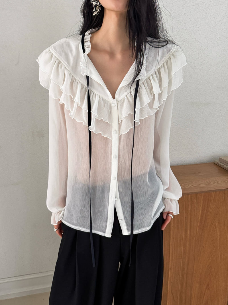 Foundation - Korean Women Fashion - #womensfashion - Sorbet Velvet Blouse - 2