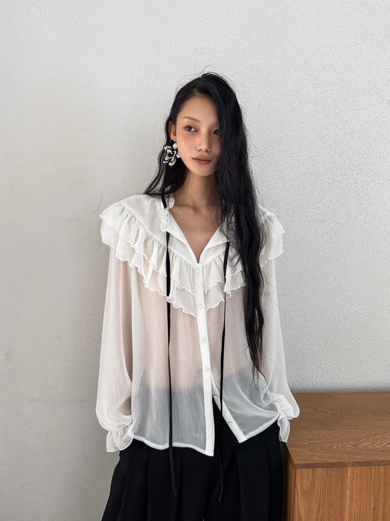 Foundation - Korean Women Fashion - #womensfashion - Sorbet Velvet Blouse - 8