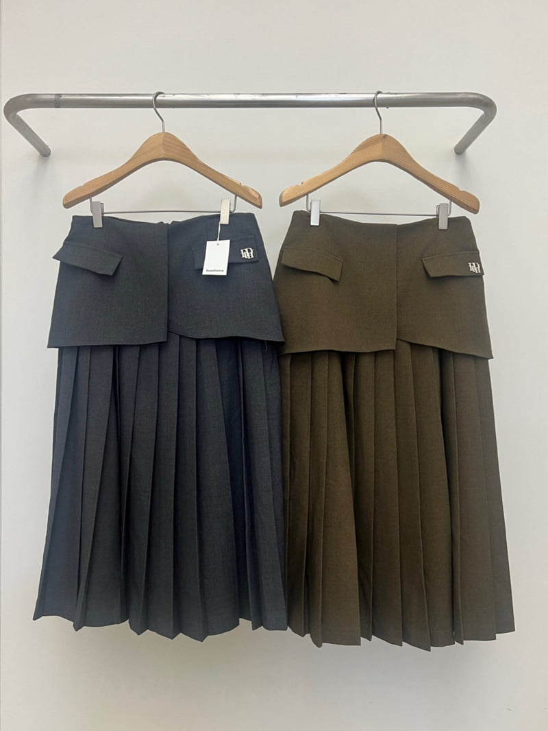 Foundation - Korean Women Fashion - #womensfashion - Phantom Pleated Skirt