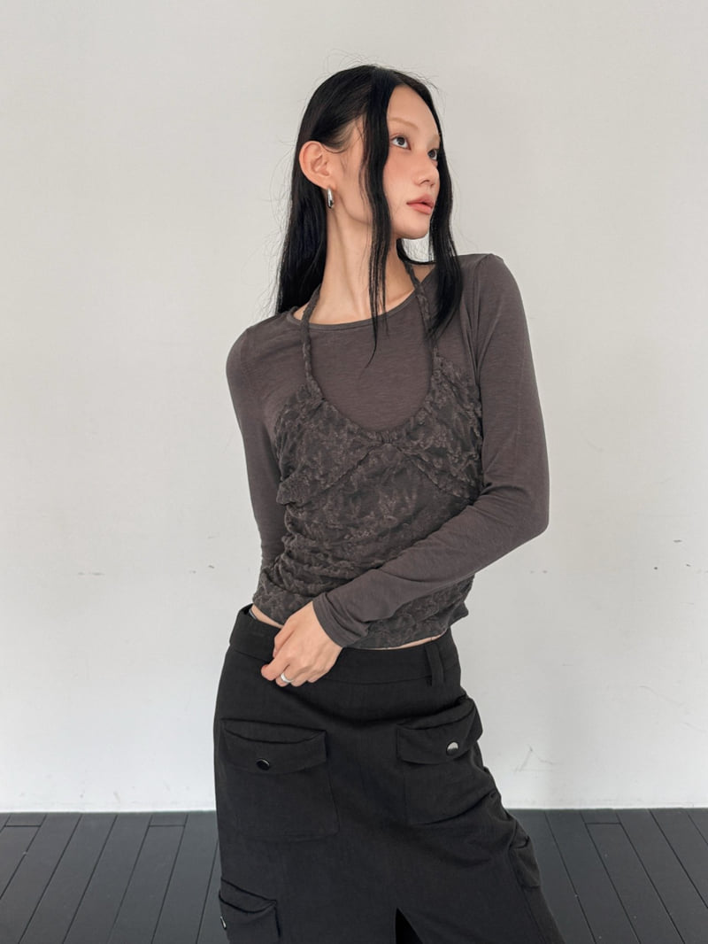 Foundation - Korean Women Fashion - #womensfashion - Sherbet Halter Tee - 10