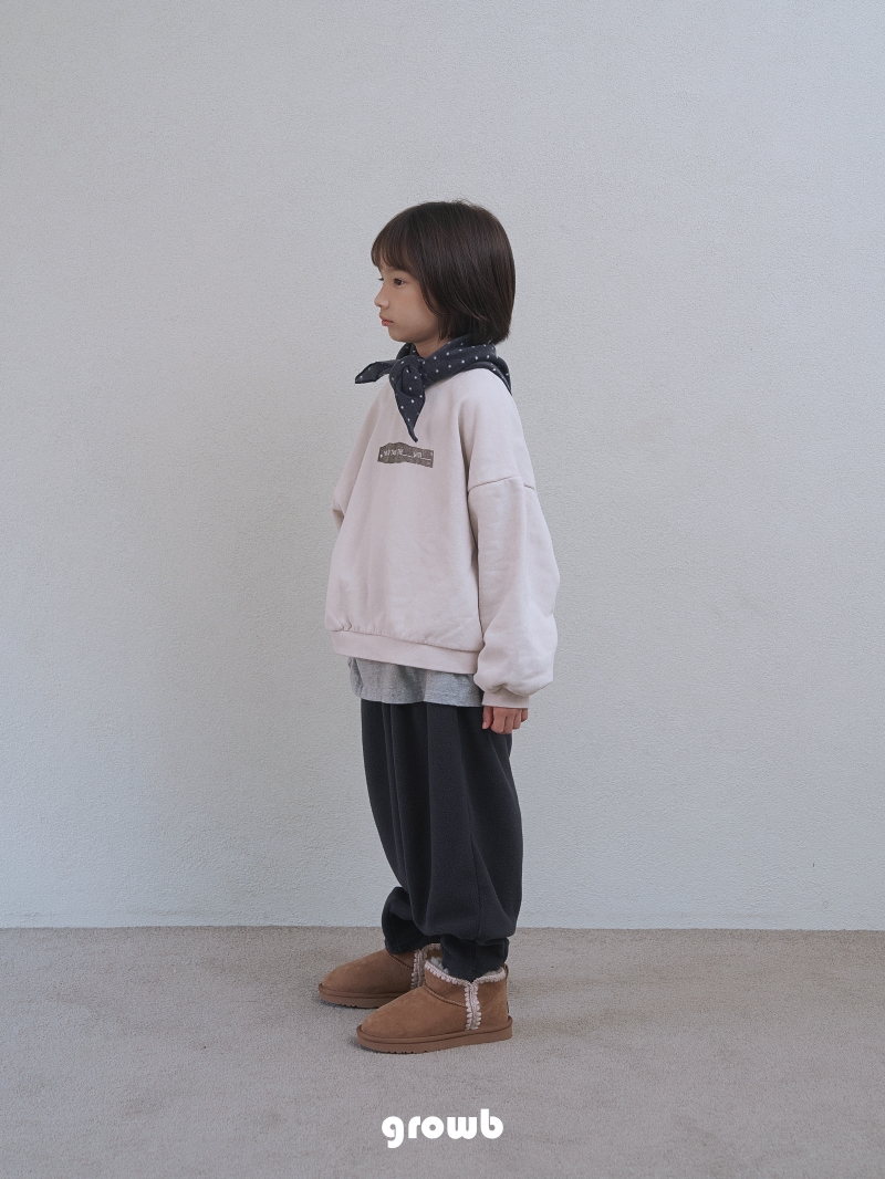Grow B - Korean Children Fashion - #childrensboutique - Fleece Baggy Pants - 8