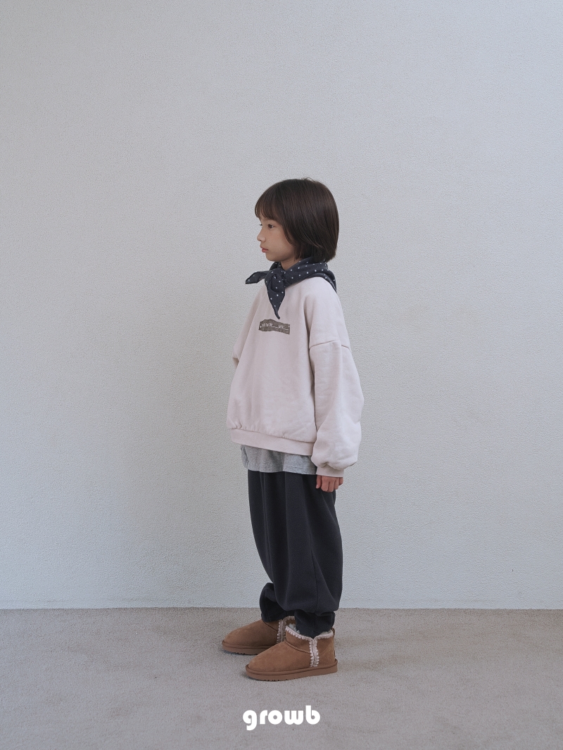 Grow B - Korean Children Fashion - #designkidswear - Fleece Baggy Pants - 9