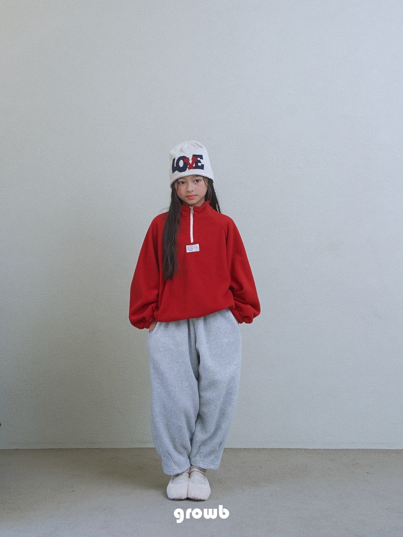 Grow B - Korean Children Fashion - #fashionkids - Fleece Baggy Pants - 11