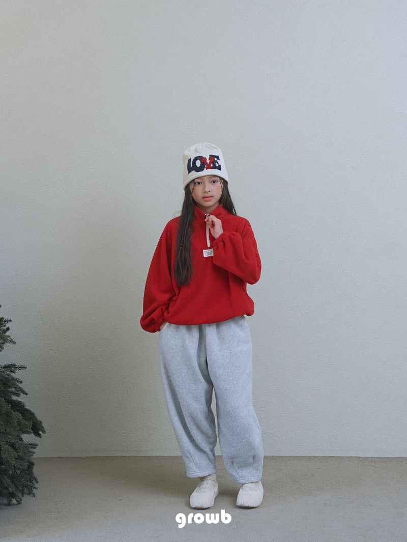 Grow B - Korean Children Fashion - #kidsshorts - Fleece Baggy Pants - 12