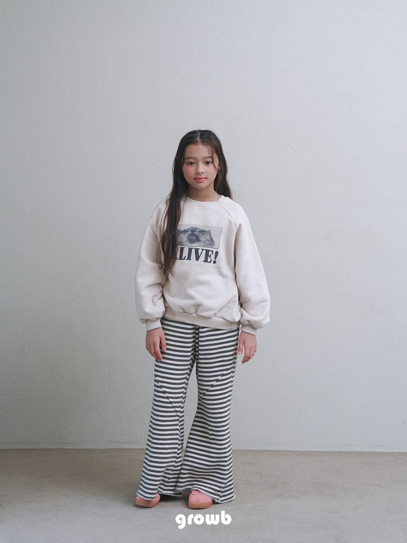 Grow B - Korean Children Fashion - #kidsstore - Jenny Bootcut Pants (Stripe) - 3