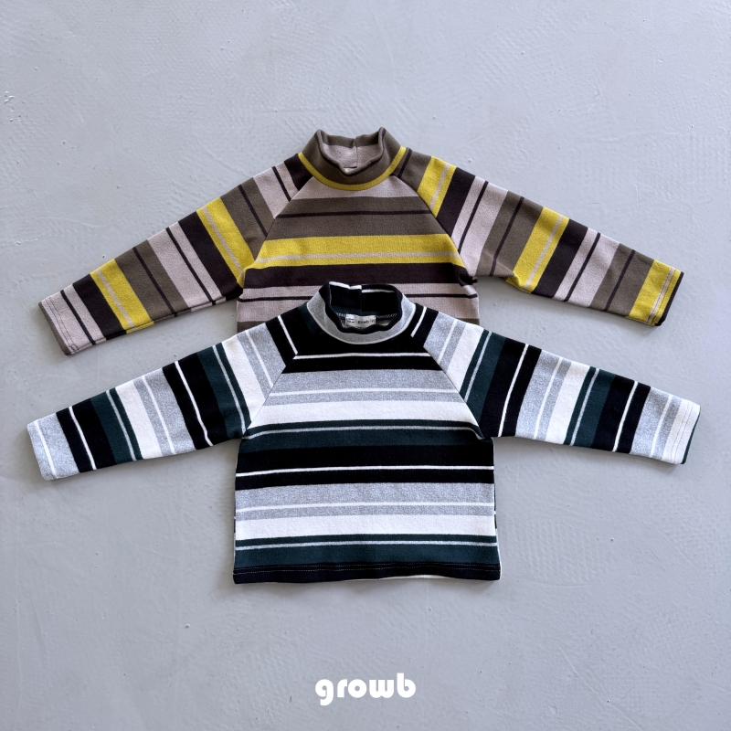 Grow B - Korean Children Fashion - #kidsstore - Multi Turtleneck Tee