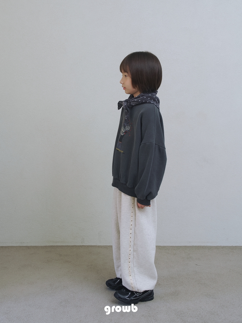 Grow B - Korean Children Fashion - #kidzfashiontrend - Stud Jogger Pants - 11