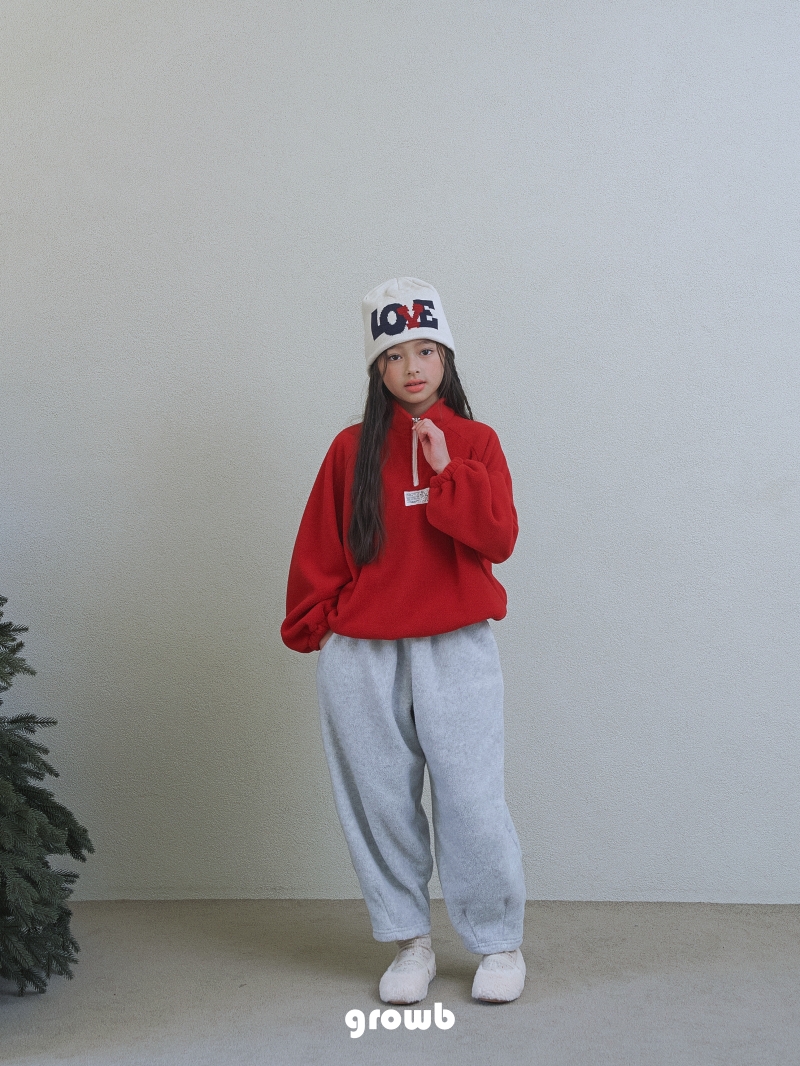 Grow B - Korean Children Fashion - #prettylittlegirls - Fleece Baggy Pants - 3