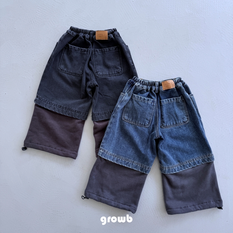 Grow B - Korean Children Fashion - #prettylittlegirls - High Denim Pants