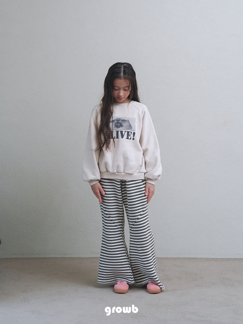 Grow B - Korean Children Fashion - #prettylittlegirls - Jenny Bootcut Pants (Melange) - 10