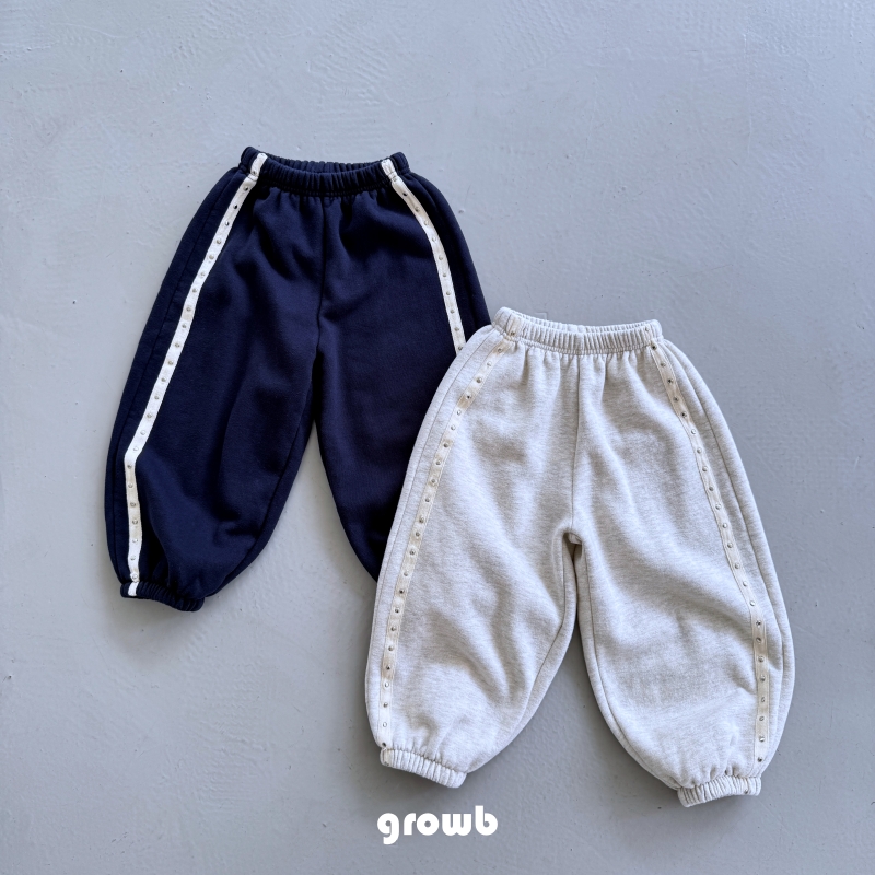 Grow B - Korean Children Fashion - #todddlerfashion - Stud Jogger Pants