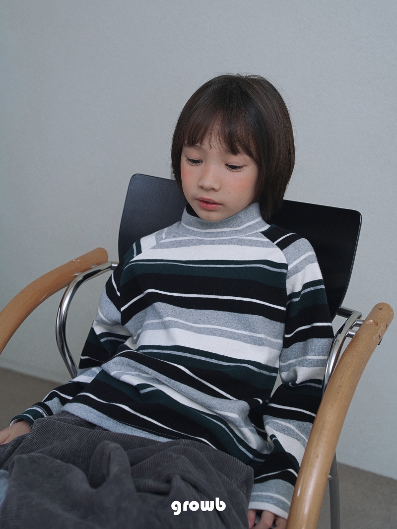 Grow B - Korean Children Fashion - #todddlerfashion - Multi Turtleneck Tee - 8