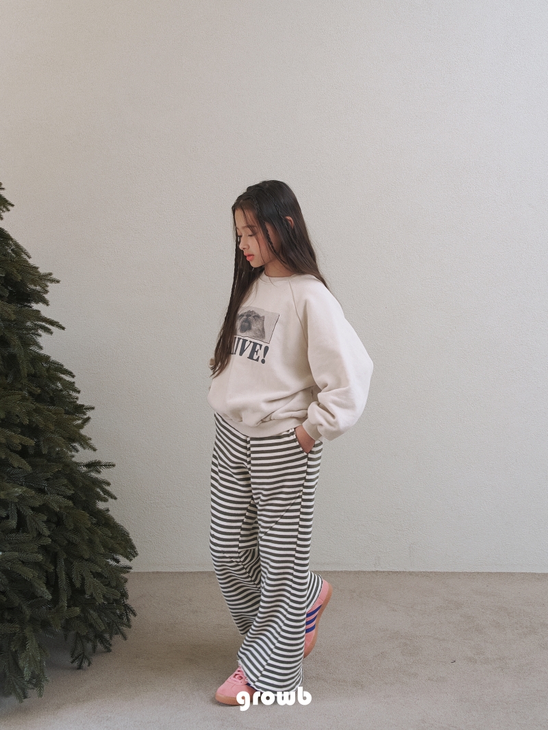 Grow B - Korean Children Fashion - #toddlerclothing - Jenny Bootcut Pants (Stripe) - 11
