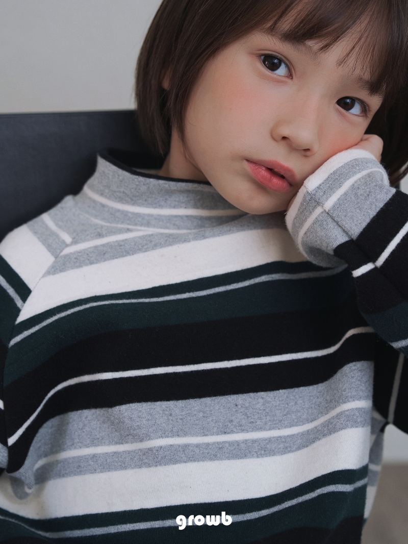 Grow B - Korean Children Fashion - #toddlerclothing - Multi Turtleneck Tee - 9