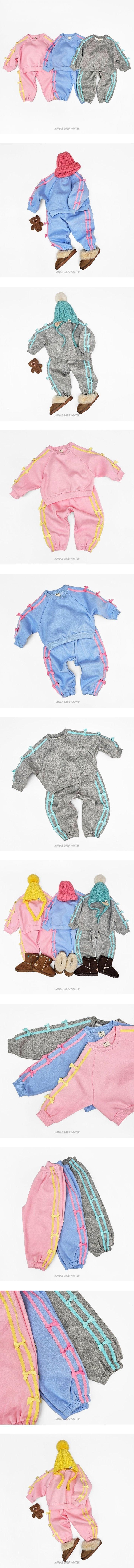 Hanab - Korean Children Fashion - #Kfashion4kids - Ribbon Line Up Set
