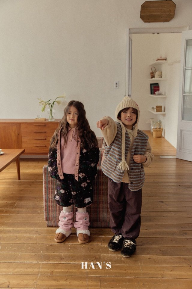 Han's - Korean Children Fashion - #Kfashion4kids - Stripe Fleece Vest - 10