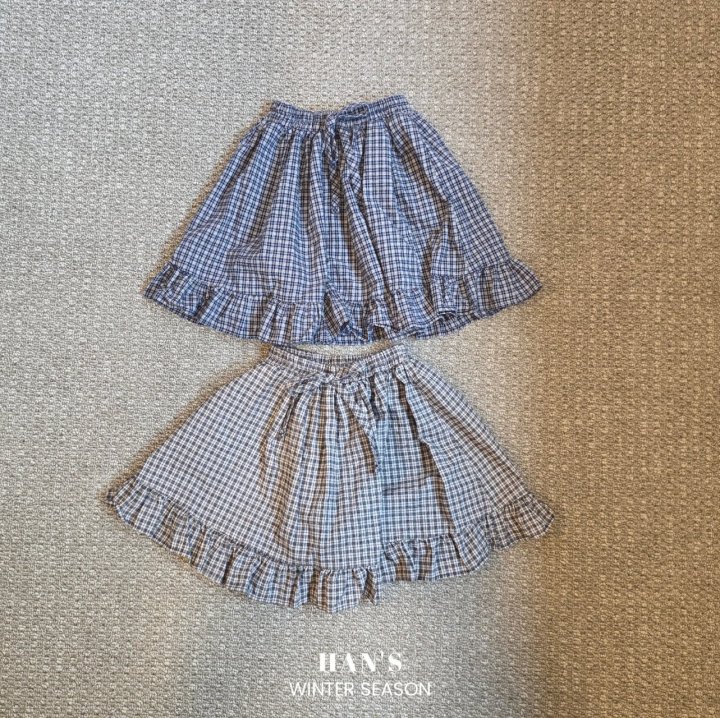 Han's - Korean Children Fashion - #childofig - Check Layered Skirt