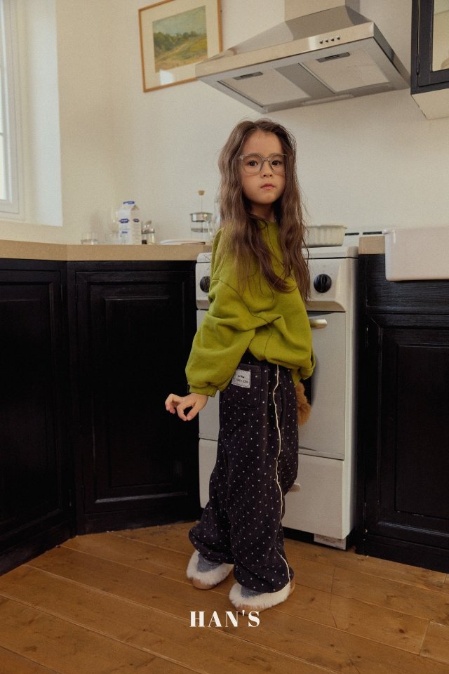Han's - Korean Children Fashion - #prettylittlegirls - Dot Fleece Pants - 4