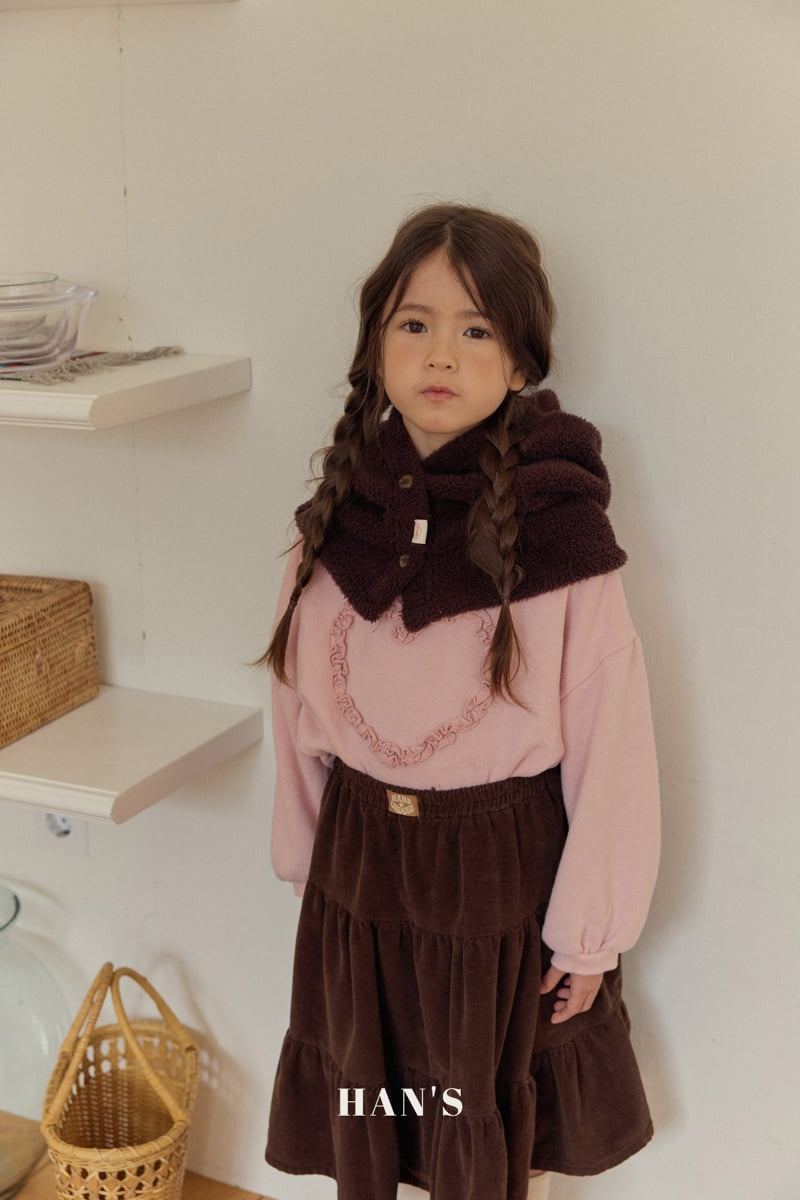 Han's - Korean Children Fashion - #childrensboutique - Heart Frill Sweatshirt - 10