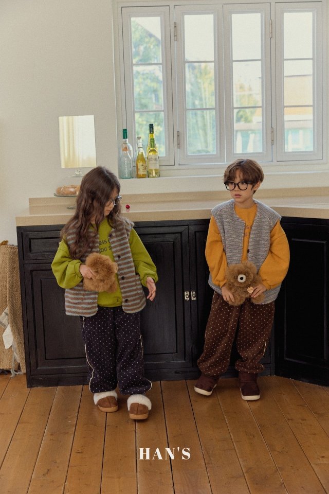 Han's - Korean Children Fashion - #childrensboutique - Dot Fleece Pants - 6
