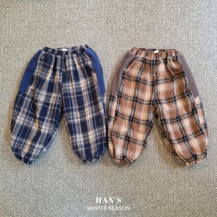Han's - Korean Children Fashion - #childrensboutique - Fleece Check Pants