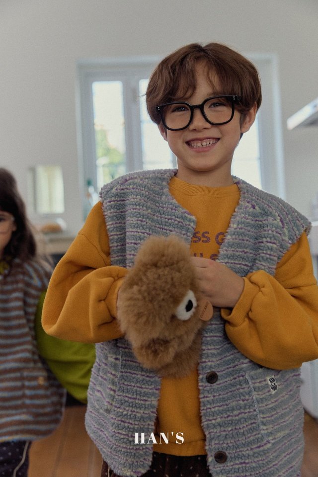 Han's - Korean Children Fashion - #childrensboutique - Stripe Fleece Vest - 4