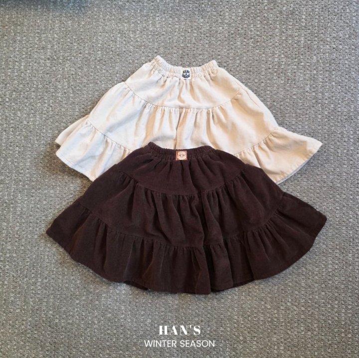 Han's - Korean Children Fashion - #designkidswear - Corduroy Fleece Skirt