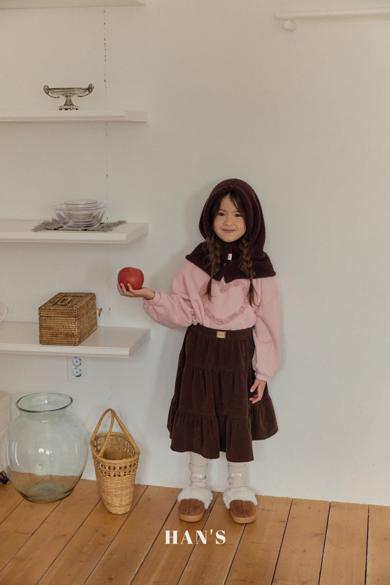 Han's - Korean Children Fashion - #discoveringself - Heart Frill Sweatshirt - 12