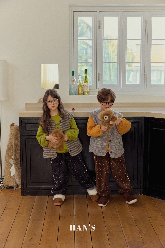 Han's - Korean Children Fashion - #discoveringself - Stripe Fleece Vest - 5